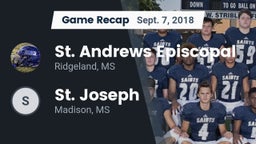 Recap: St. Andrews Episcopal  vs. St. Joseph 2018