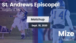 Matchup: St. Andrews vs. Mize  2020