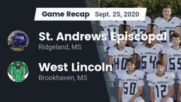 Recap: St. Andrews Episcopal  vs. West Lincoln  2020