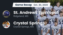 Recap: St. Andrews Episcopal  vs. Crystal Springs  2020