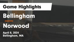 Bellingham  vs Norwood  Game Highlights - April 8, 2024