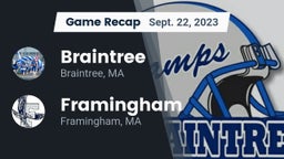 Recap: Braintree  vs. Framingham  2023