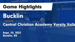 Bucklin vs Central Christian Academy Varsity Volleyball Game Highlights - Sept. 24, 2022