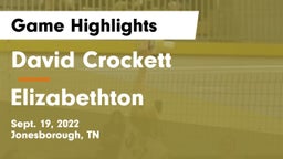 David Crockett  vs Elizabethton  Game Highlights - Sept. 19, 2022