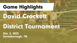 David Crockett  vs District Tournament Game Highlights - Oct. 3, 2022