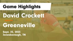David Crockett  vs Greeneville  Game Highlights - Sept. 25, 2023