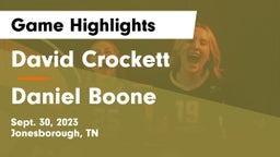 David Crockett  vs Daniel Boone Game Highlights - Sept. 30, 2023