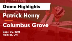 Patrick Henry  vs Columbus Grove  Game Highlights - Sept. 25, 2021