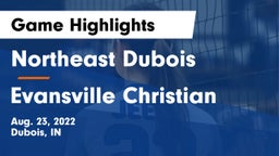 Northeast Dubois  vs Evansville Christian Game Highlights - Aug. 23, 2022