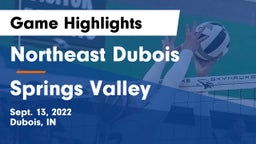 Northeast Dubois  vs Springs Valley  Game Highlights - Sept. 13, 2022