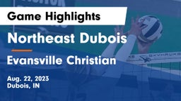 Northeast Dubois  vs Evansville Christian  Game Highlights - Aug. 22, 2023