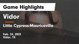Vidor  vs Little Cypress-Mauriceville  Game Highlights - Feb. 24, 2023