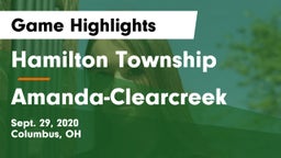 Hamilton Township  vs Amanda-Clearcreek  Game Highlights - Sept. 29, 2020
