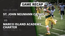 Recap: St. John Neumann Catholic  vs. Marco Island Academy Charter  2016