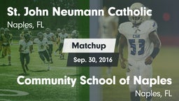 Matchup: St. John Neumann vs. Community School of Naples 2016