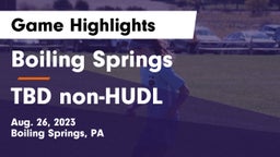 Boiling Springs  vs TBD non-HUDL Game Highlights - Aug. 26, 2023