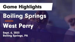 Boiling Springs  vs West Perry  Game Highlights - Sept. 6, 2023