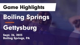 Boiling Springs  vs Gettysburg Game Highlights - Sept. 26, 2023