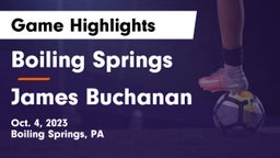 Boiling Springs  vs James Buchanan  Game Highlights - Oct. 4, 2023