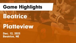 Beatrice  vs Platteview  Game Highlights - Dec. 12, 2023