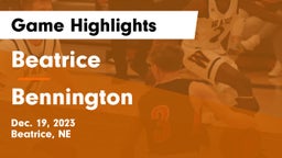 Beatrice  vs Bennington  Game Highlights - Dec. 19, 2023