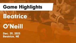 Beatrice  vs O'Neill  Game Highlights - Dec. 29, 2023