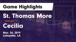 St. Thomas More  vs Cecilia  Game Highlights - Nov. 26, 2019