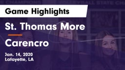 St. Thomas More  vs Carencro  Game Highlights - Jan. 14, 2020