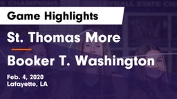 St. Thomas More  vs Booker T. Washington Game Highlights - Feb. 4, 2020