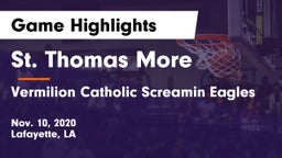 St. Thomas More  vs Vermilion Catholic Screamin Eagles Game Highlights - Nov. 10, 2020