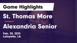 St. Thomas More  vs Alexandria Senior  Game Highlights - Feb. 20, 2023