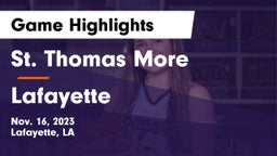 St. Thomas More  vs Lafayette  Game Highlights - Nov. 16, 2023