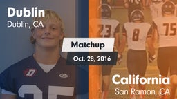 Matchup: Dublin  vs. California  2016