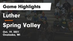 Luther  vs Spring Valley  Game Highlights - Oct. 19, 2021