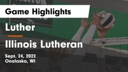 Luther  vs Illinois Lutheran Game Highlights - Sept. 24, 2022