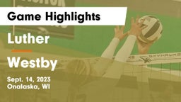 Luther  vs Westby  Game Highlights - Sept. 14, 2023
