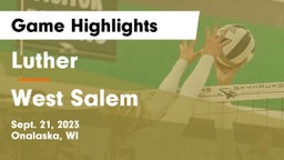 Luther  vs West Salem  Game Highlights - Sept. 21, 2023