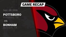 Recap: Pottsboro  vs. Bonham  2016