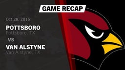 Recap: Pottsboro  vs. Van Alstyne  2016