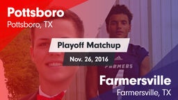 Matchup: Pottsboro High vs. Farmersville  2016