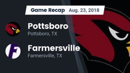 Recap: Pottsboro  vs. Farmersville  2018