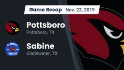 Recap: Pottsboro  vs. Sabine  2019