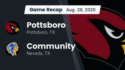 Recap: Pottsboro  vs. Community  2020