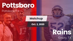 Matchup: Pottsboro High vs. Rains  2020