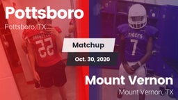 Matchup: Pottsboro High vs. Mount Vernon  2020