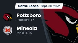 Recap: Pottsboro  vs. Mineola  2022