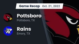 Recap: Pottsboro  vs. Rains  2022