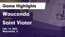 Wauconda  vs Saint Viator  Game Highlights - Feb. 14, 2023