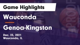 Wauconda  vs Genoa-Kingston  Game Highlights - Dec. 23, 2021