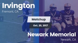 Matchup: Irvington High vs. Newark Memorial  2017